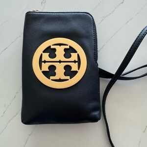 Tory Burch Black and Gold Crossbody Bag